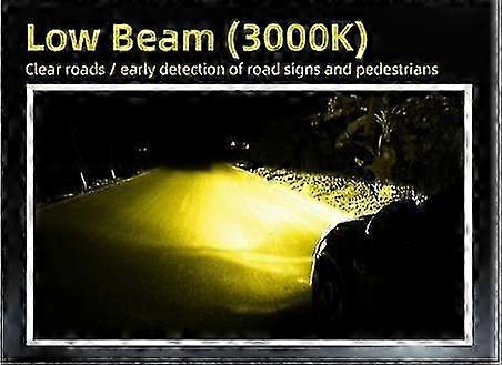3000k-2pcs H4 H7 LED Bulbs Headlight for Vehicles, H11 H8 H9 Fog Light, 9005 9006 H1 H3 H16 Auto LED Lamp Daytime Running Light 6000k 80w 12