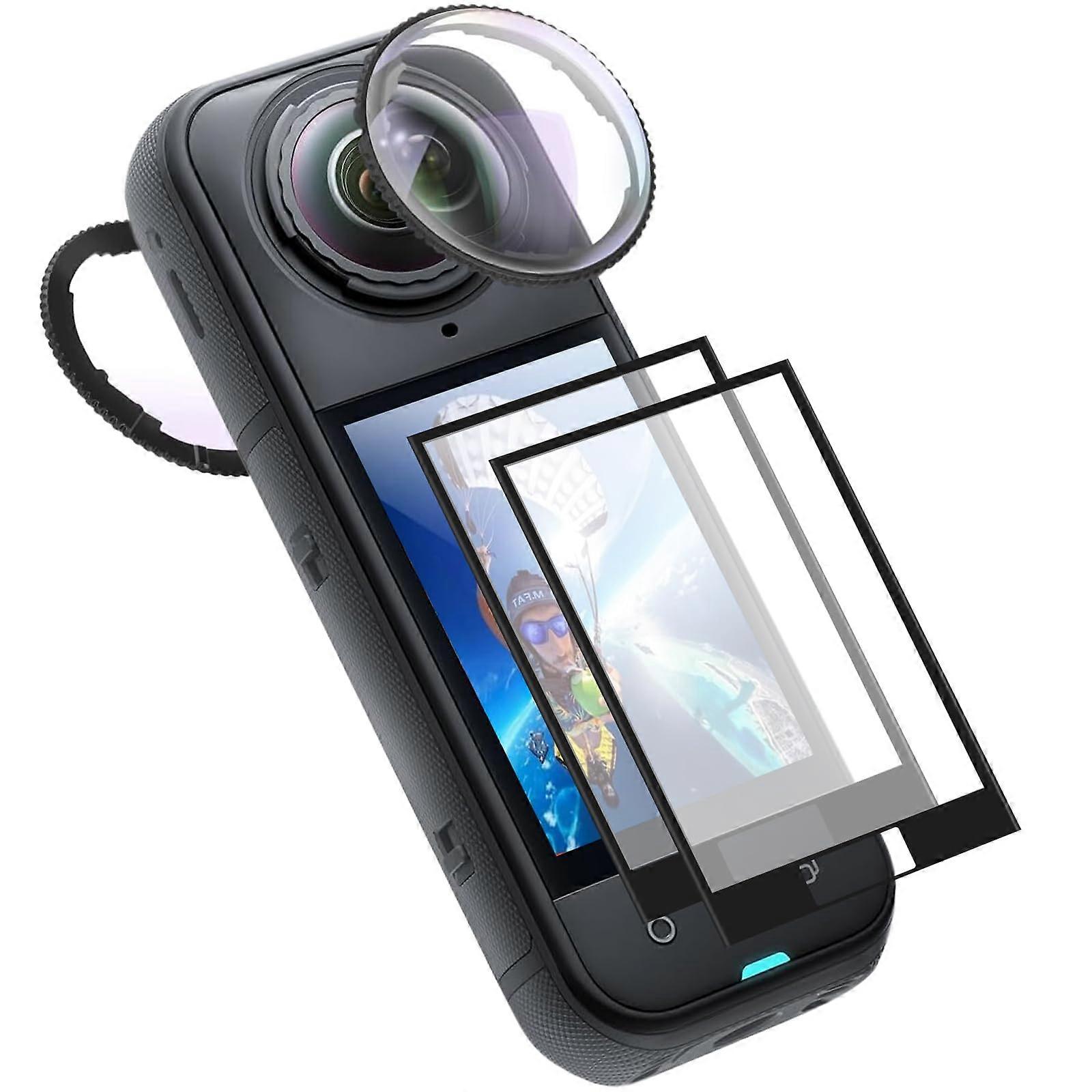 Tempered Glass Lens Protector 2-Pack, 9H Anti-Scratch Screen Protector for Insta 360 X5