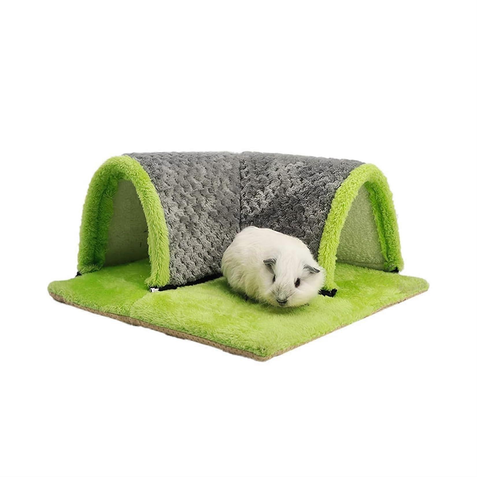 Collapsible Guinea Pig Cuddle Tunnel for Small Animals, 34x34cm, Durable Fabric, Ideal for Indoor Play and Hideout