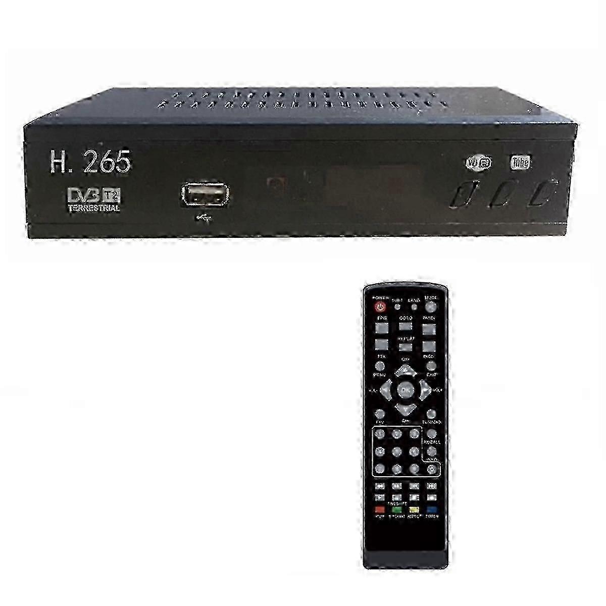 HD Digital DVB-T2 TV Tuner Receiver with USB - 1080p HEVC Decoder