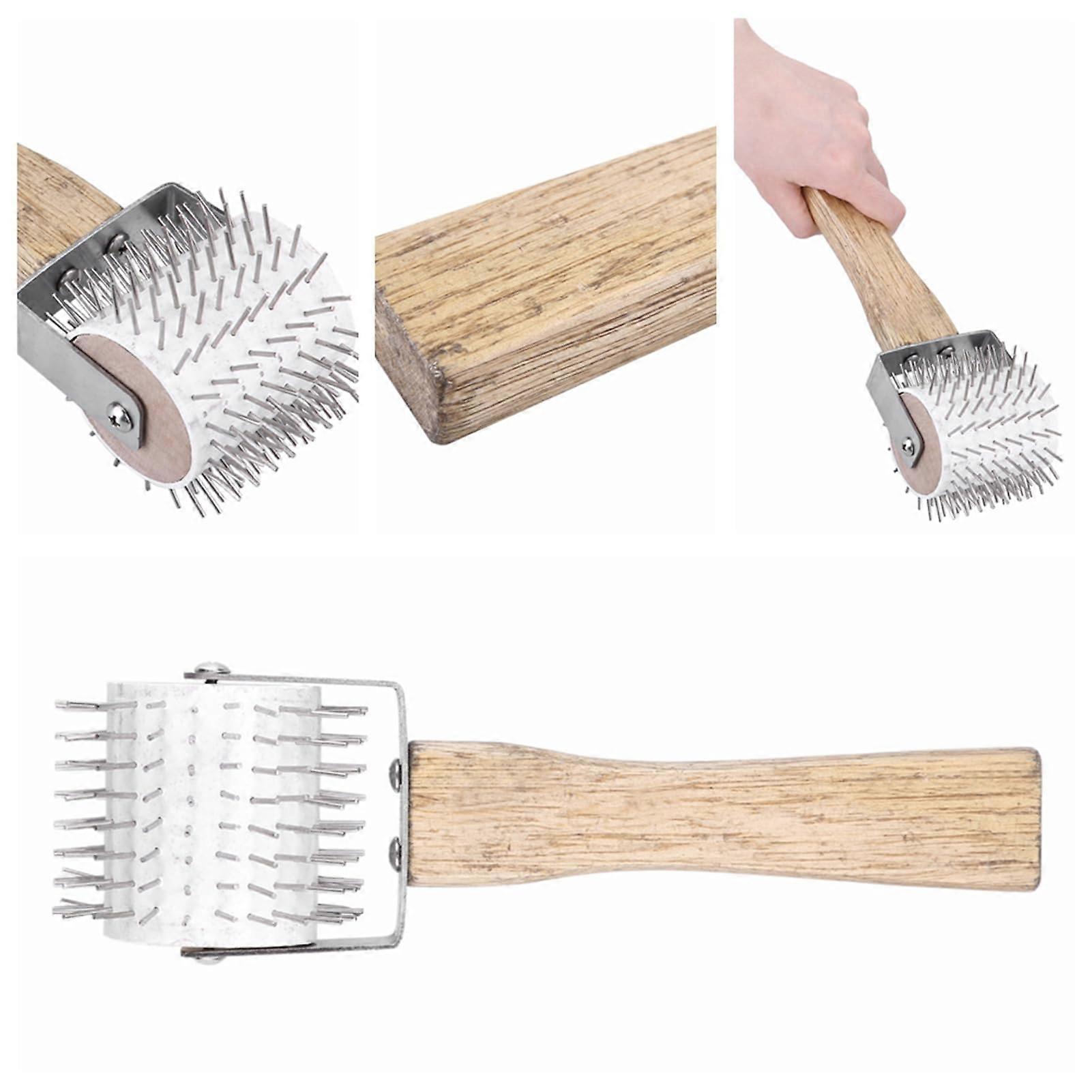 Professional Uncapping Roller Beekeeping Tool With Smooth Wooden Handle For Efficient Honeycomb Extraction