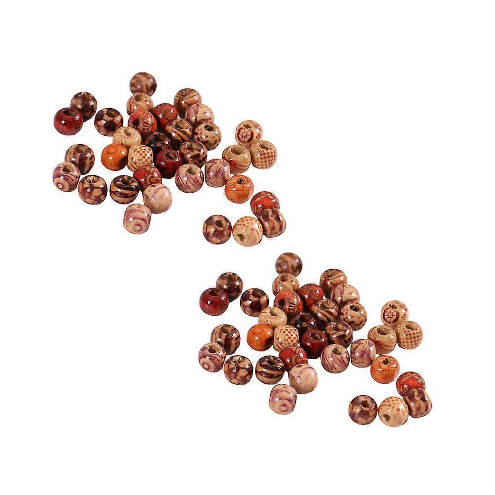 Colored Wooden Beads 200Pcs Assorted Color for Versatile DIY Craft Projects