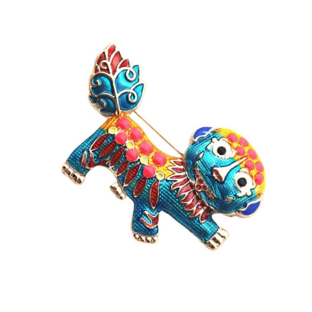 a refined and professional product description based on your input:

 

**Creative Chinese Style Lion Design Fashion Brooch for Women** 
Elevate your