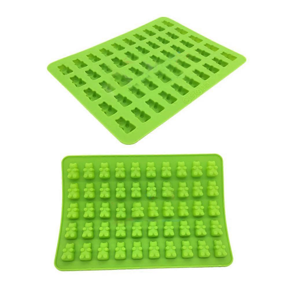 Candy Molds DIY 50 Bear Shape For Kids Popsicles High Temperature Resistant 19.00x13.80x1.00CM 1Pack