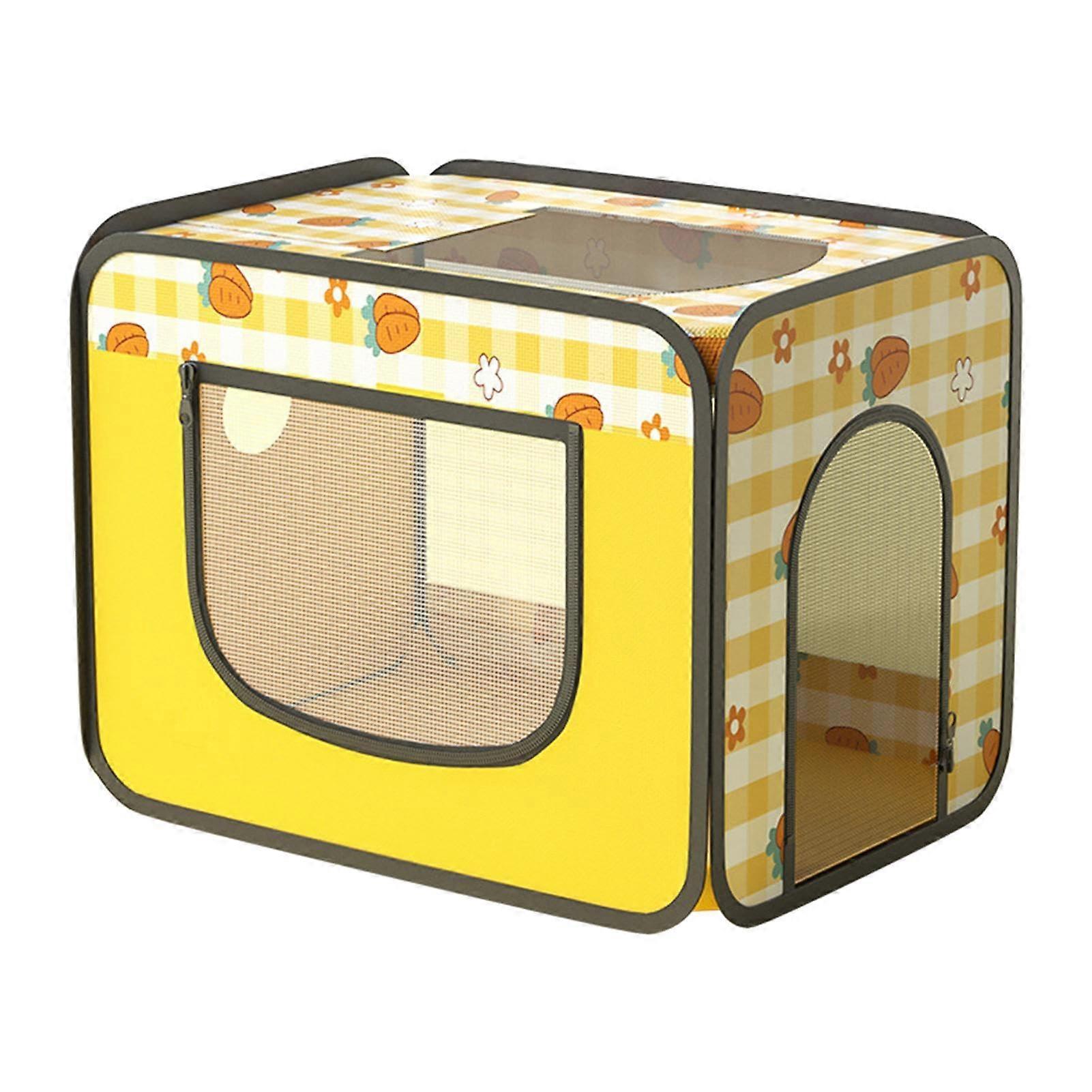 Dog Drying Box Soft Dog Box Portable Breathable Drying Room Foldable Cat Drying Chamber Yellow A