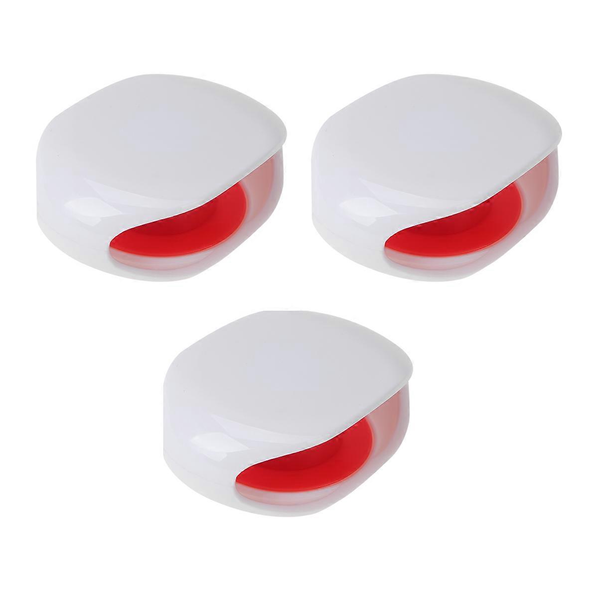 Cable Organizer Headphone Protective Case Home Use Rectangular Shape 3Pcs White