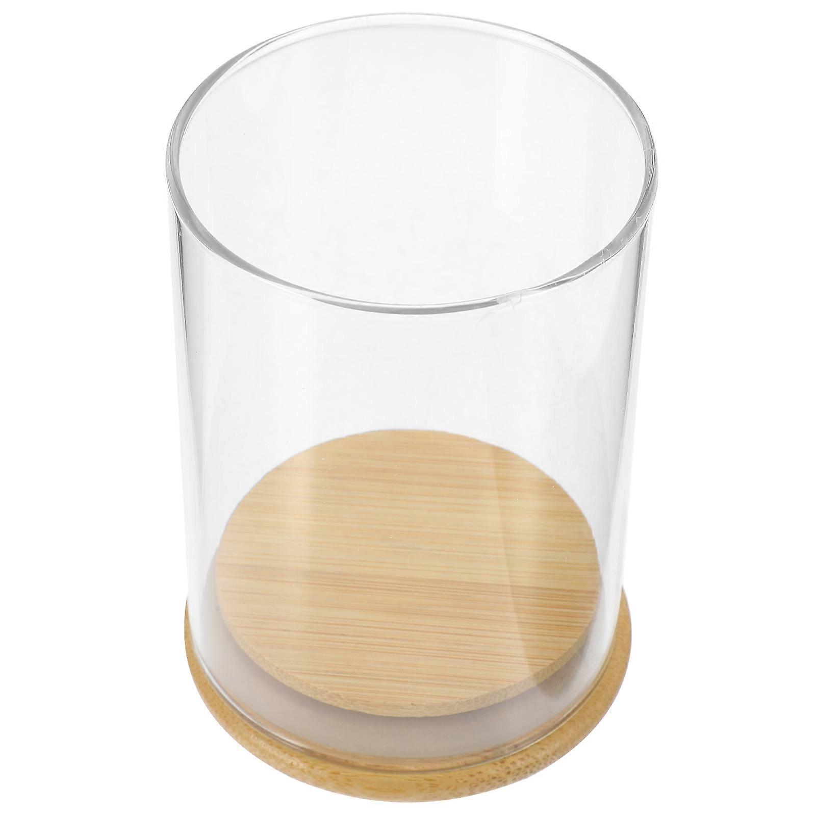 Glass Candle Shade Cover with for Protection Transparent and 1 Set