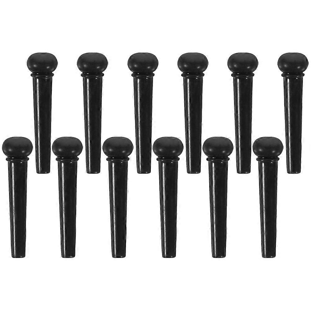 12pcs Durable Guitar Bridge Pins Replacement Pegs for Acoustic Guitars Lightweight Tuning Pegs for Easy Storage Compatible with Various Guitar Types