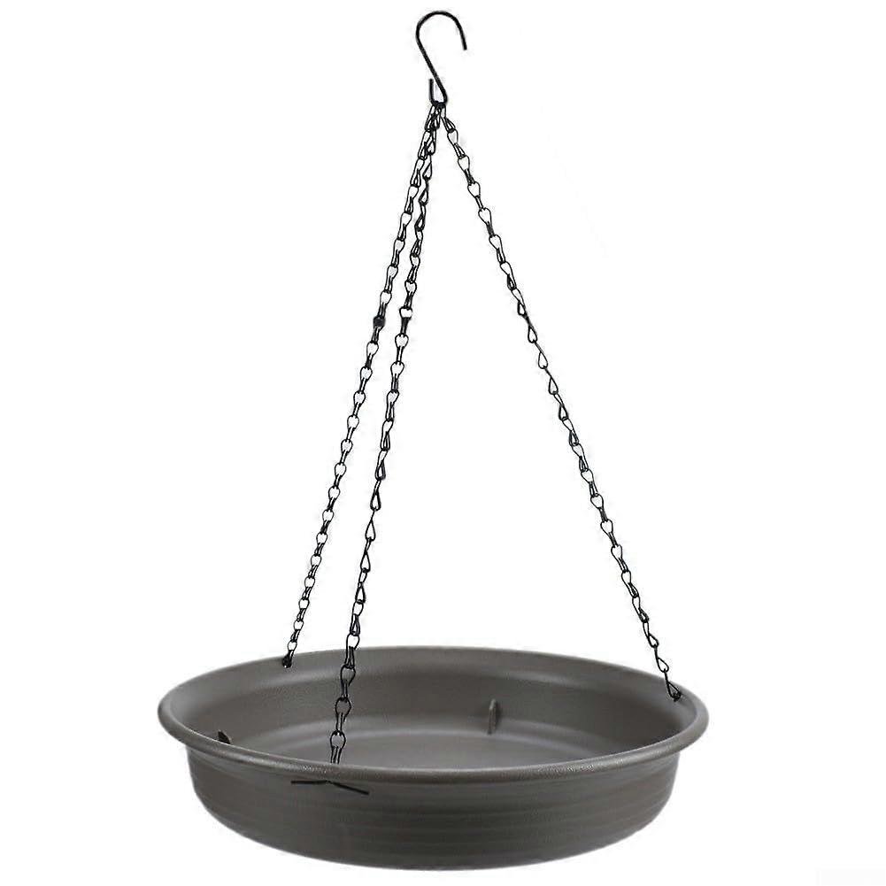 Hanging Bird Bath and Feeder - Dual-Purpose Waterer and Seed Tray for Wild Birds and Hummingbirds - Chain Included