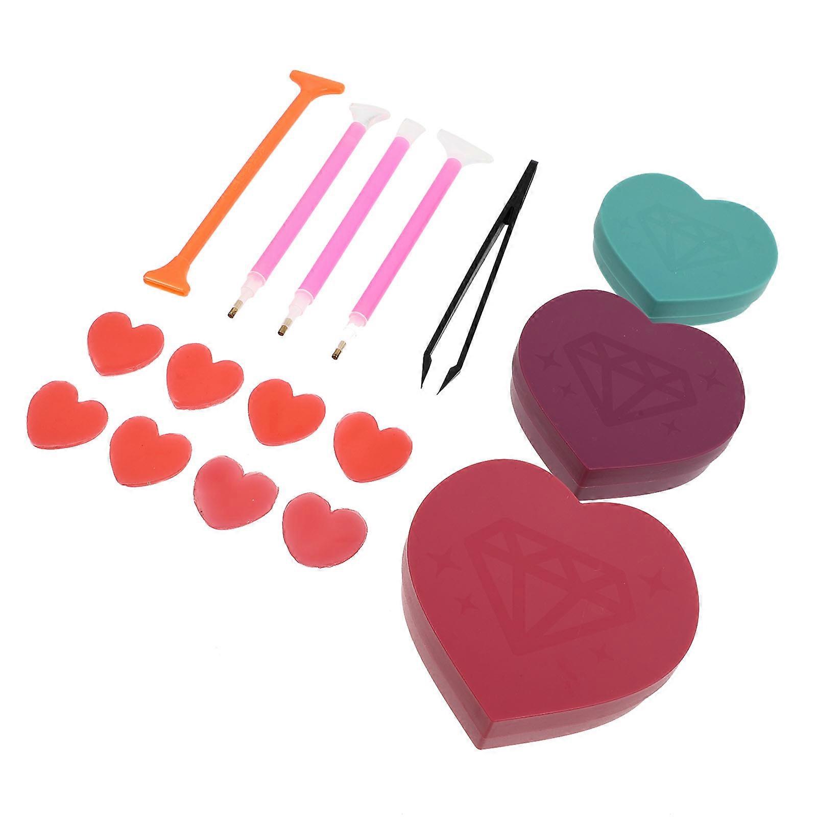 Assorted Color Heart Shape Tool Kit Designed For Craft Projects Suitable For Artists And Hobbyists With 9X8.5cm Dimensions 1 Set
