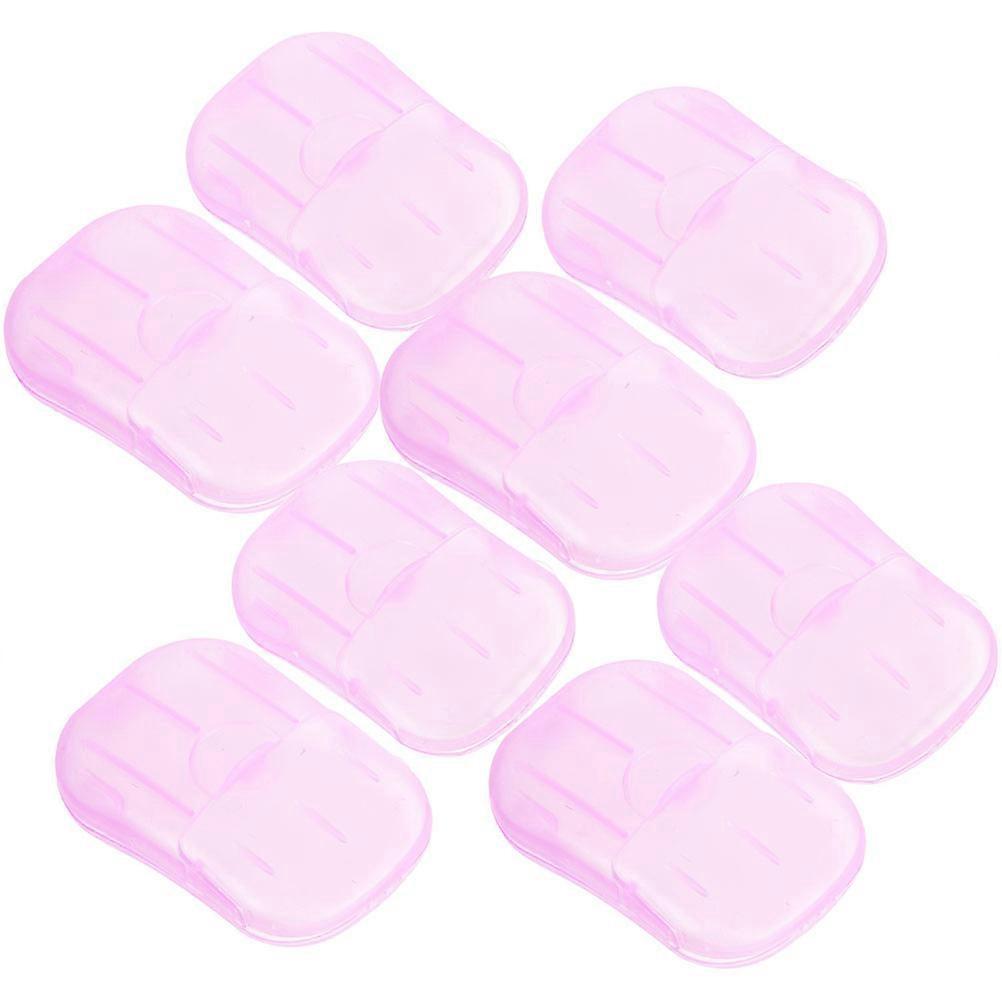 Travel Soap Sheets Hand Wash Portable Paper Soap for Home Use Violet 15 Boxes