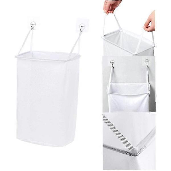 Laundry basket, wall-mounted storage laundry foldable hook storage