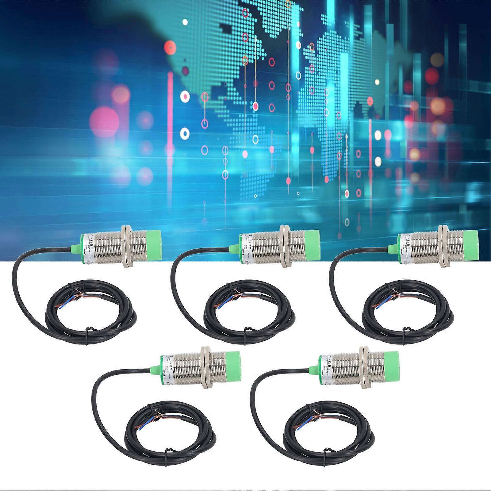 5 Pcs Proximity Sensor PNP Normally Open 15mm Detection IP65 Inductive Proximity Sensor Detection Switch 6‑36VDC 