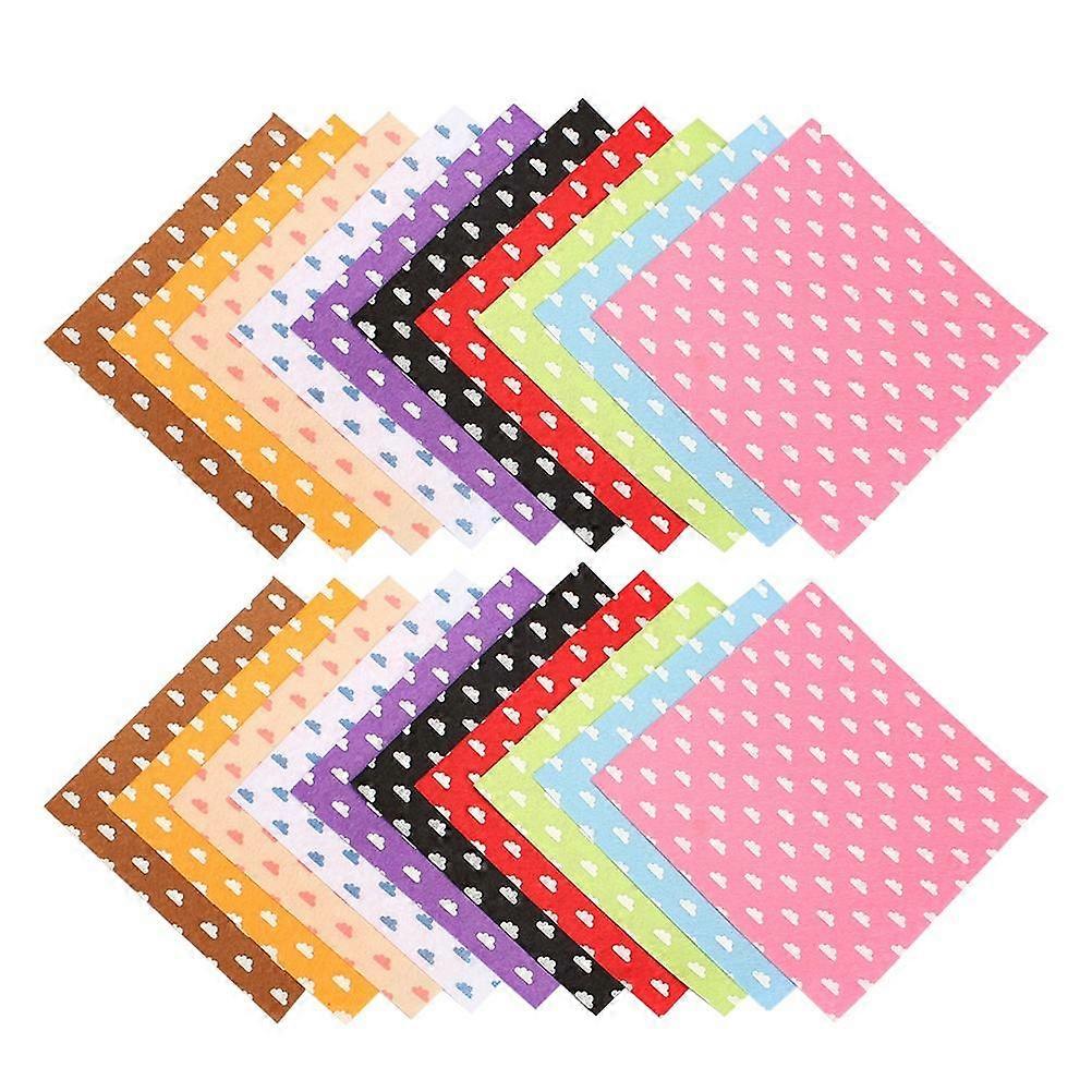 Craft Felt Sheets 20Pcs Multi Color Nonwoven Fabric Ideal for Children DIY Crafts 15x15cm Great for Decorating and Creating