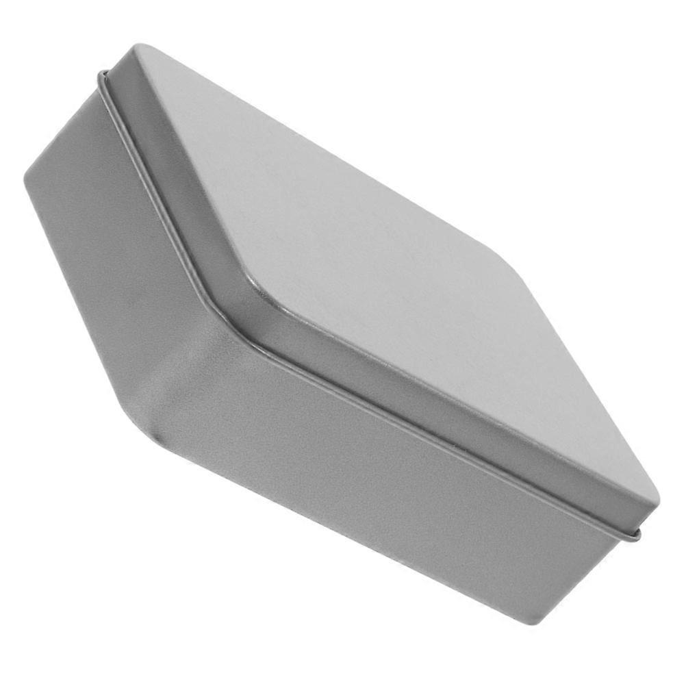 Stylish Rectangular Metal Tin Box for Candy, Jewelry & Crafts Compact Storage Container with Lid for Travel and Home Use