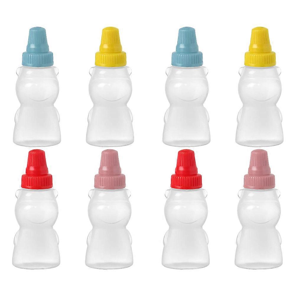 8pcs Squeeze Sauce Bottles for Ketchup, Salad Dressing, Honey Reusable Condiment Containers for Home, Kitchen, Restaurant Use