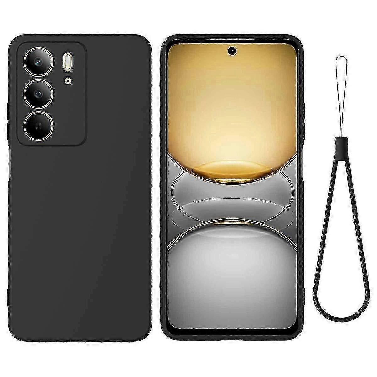 Pure Color Liquid Silicone Shockproof Phone Case