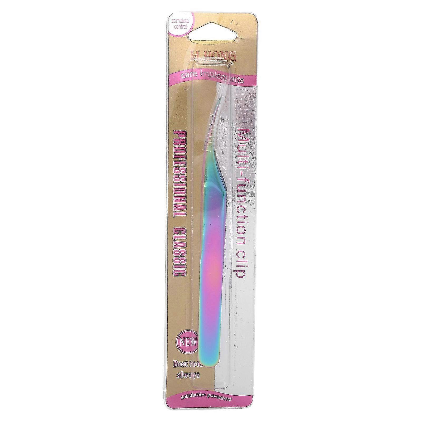 Precision Curved Stainless Steel Tweezers for Eyelash Extensions - Multifunctional Beauty Tool for Eyelash Application & Grooming