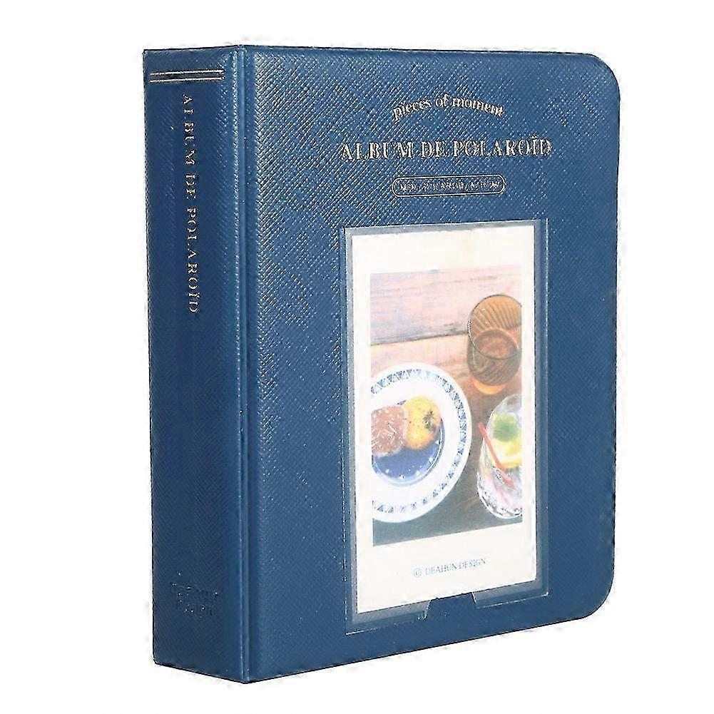 Navy Blue Polaroid Classic Photo Case - 64-Pocket Mini Album for Instant Prints & Memories Storage