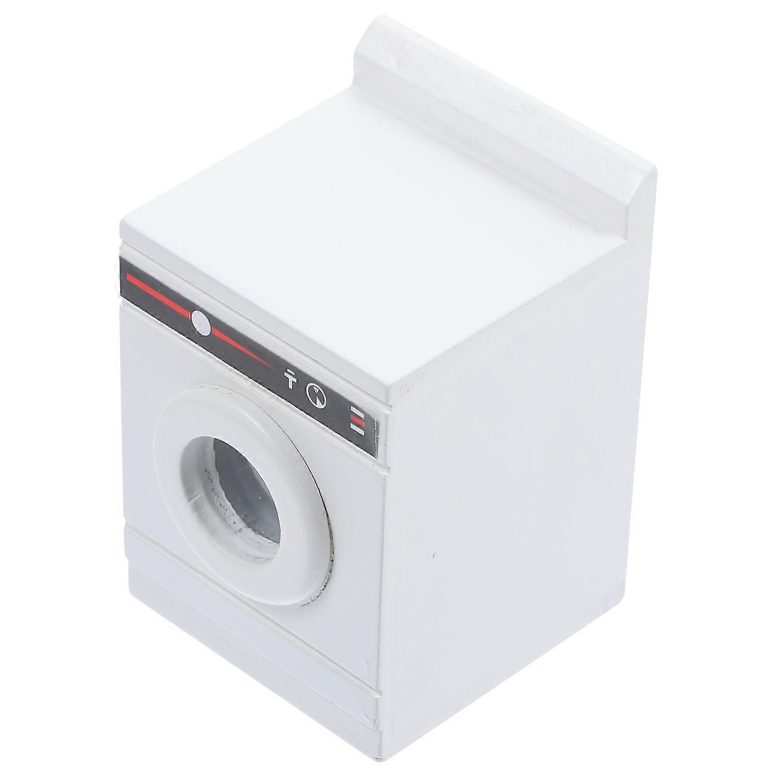 Adorable Mini Washer Model for Playing 1Pcs White Simulation Washing Machine