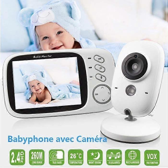 PIMPIMSKY Baby Monitor 3.2" LCD Color Video Babyphone Baby Listening Video Camera Surveillance 2.4GHz Two-Way Video