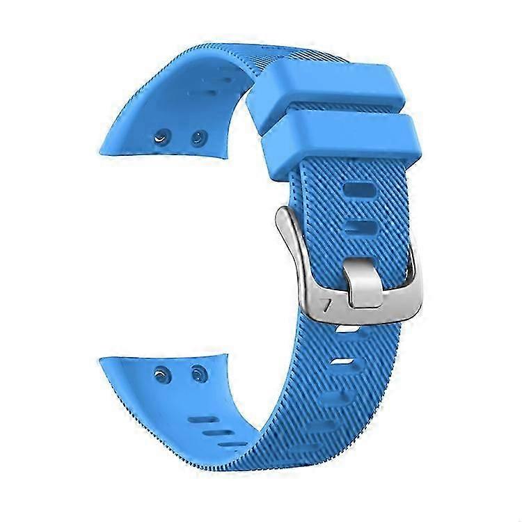Silicone Watchband Strap Silver Buckle Compatible For Garmin Forerunner 45