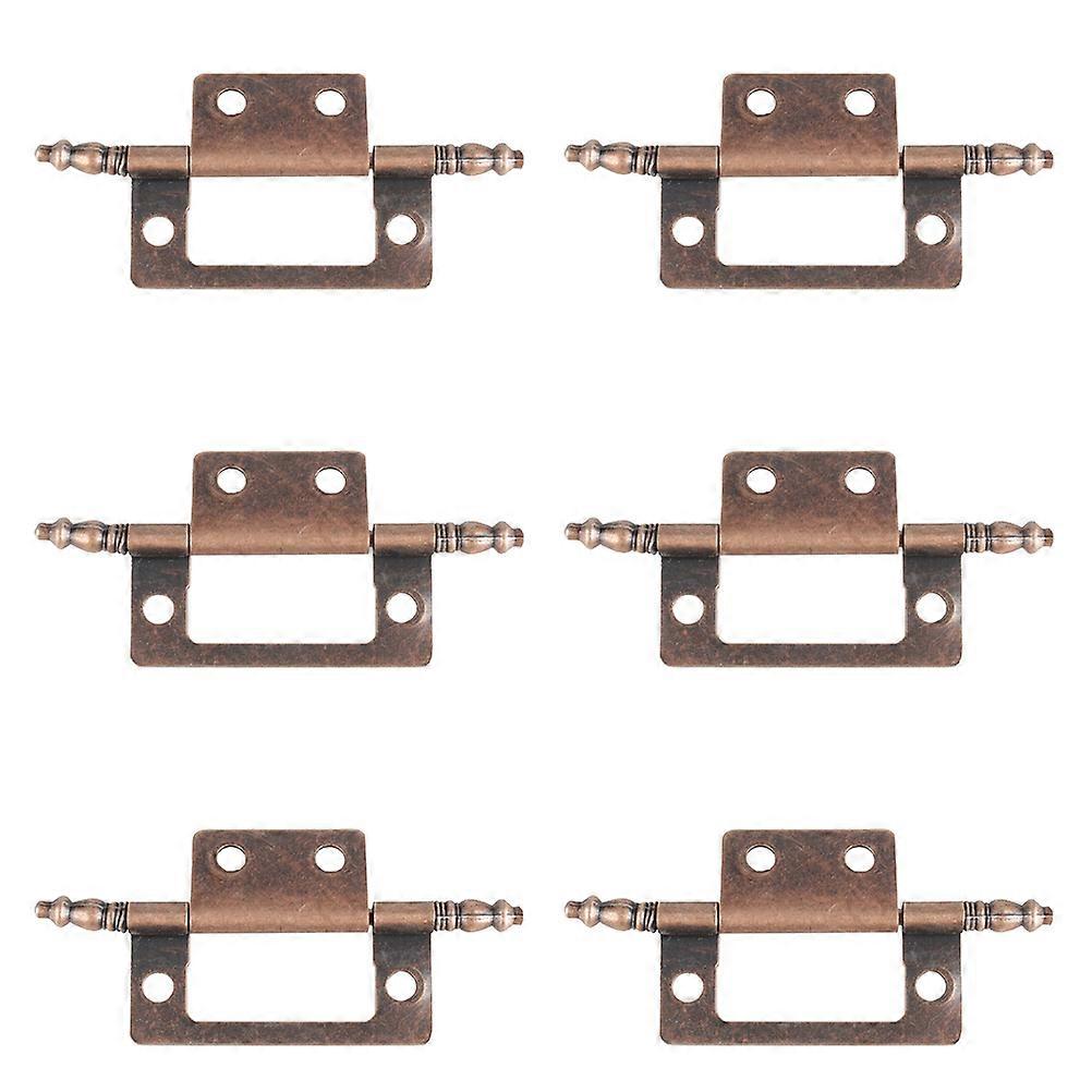 Durable Iron Hinges for Cabinet Door Dark Red Efficient and Professional 6 Sets