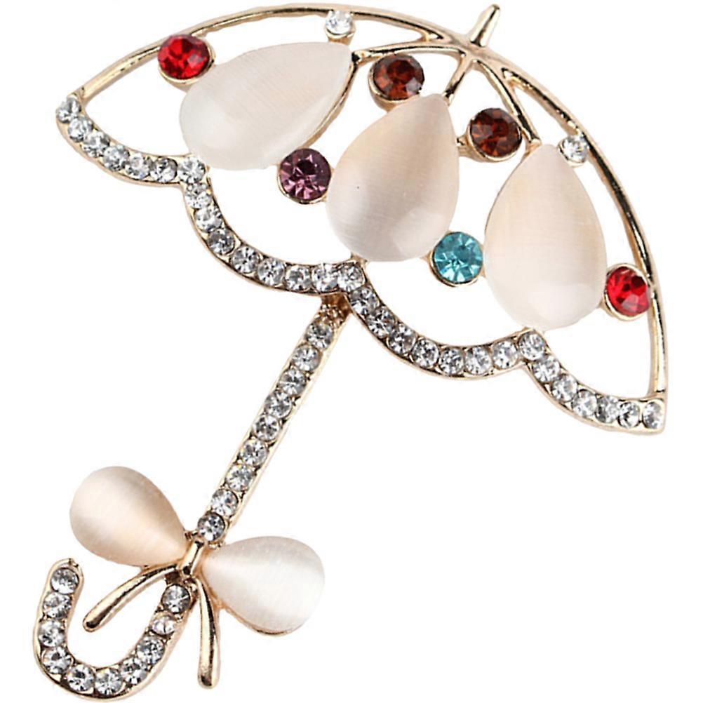 Umbrella Brooch Multi Color Durable Alloy Clothes Lapel Pin for Versatile Styling and Decor