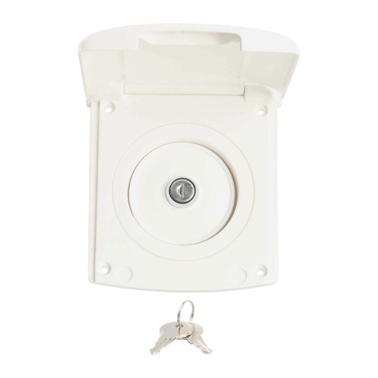 Water inlet for motorhome with cover, gravity fill connection
