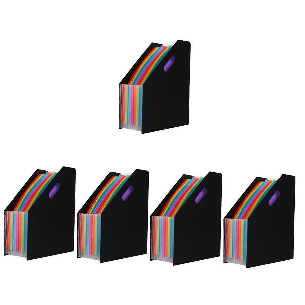 File Organiser, 5 Pack Organ Pack Binder, Plastic Organiser, Plastic Folder
