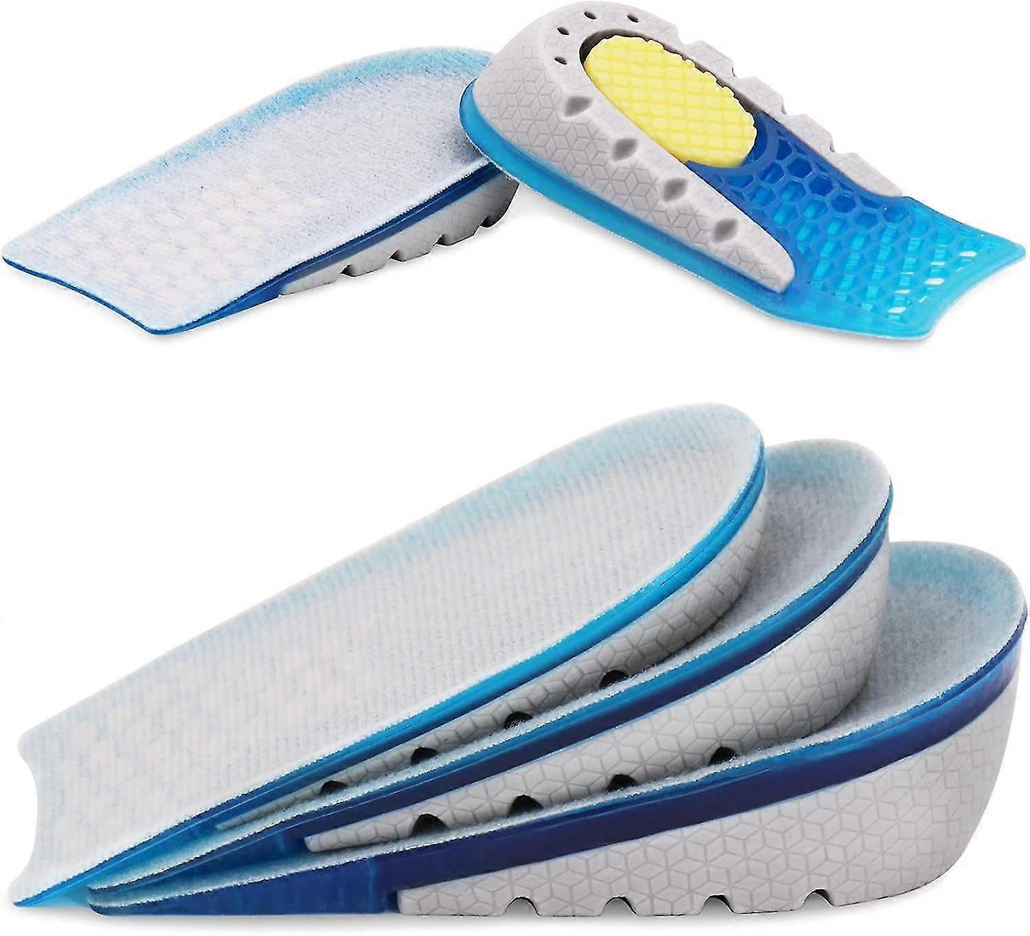 Gel Height Increase Insoles 1 Pair, Shock Absorption Heel Cushion