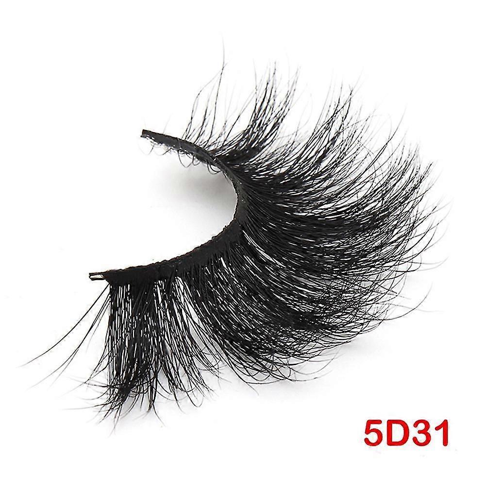 25mm False Eyelashes Pair, Thick 5D Mink Lashes Makeup