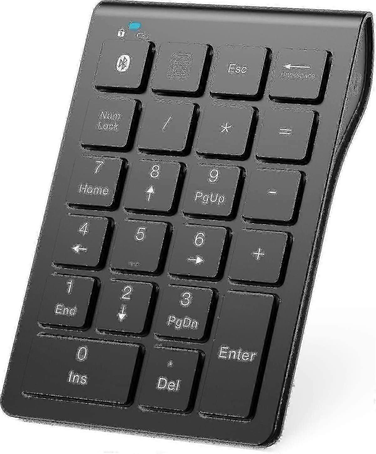 Bluetooth Number Pad, Rechargeable Wireless Numeric Keypad, 22 Keys Portable Slim Numpad Financial Accounting Bluetooth 10 Key Hs-XinHan