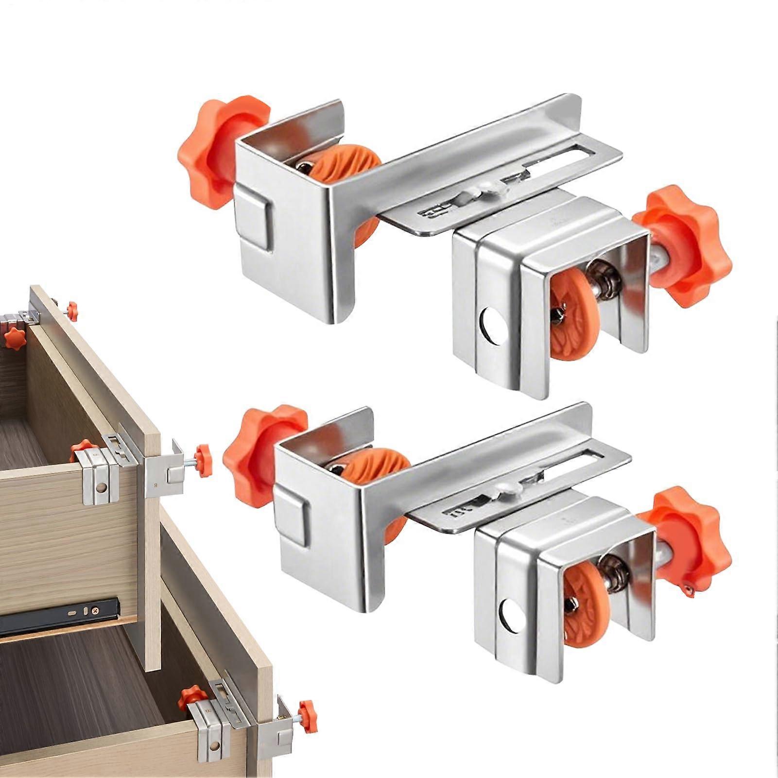 Drawer front clamps – Adjustable mounting device Stainless steel tool for carpentry, faux furniture