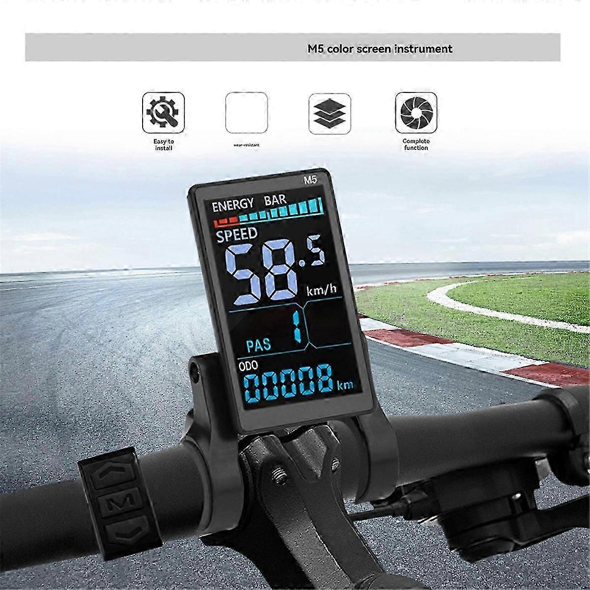 M5 Electric Bike Color LCD Display Meter 36V 48V/30A 12 Tube Sine Wave Controller E Scooter LCD Pane