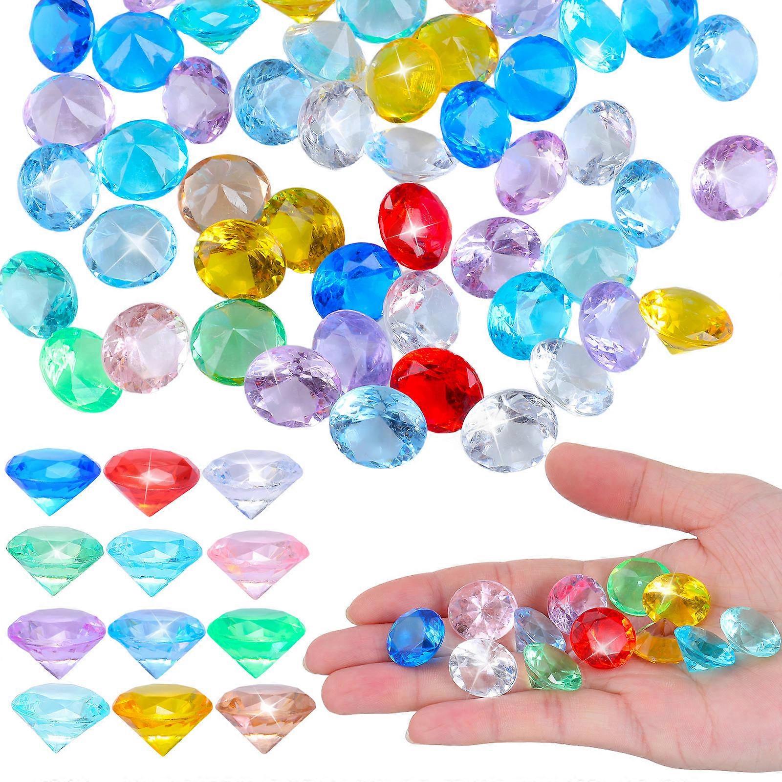 It sounds like you're describing a product listing for **120 Pcs Acrylic Diving Gems**, which are used for **pool play, pirate games, and summer