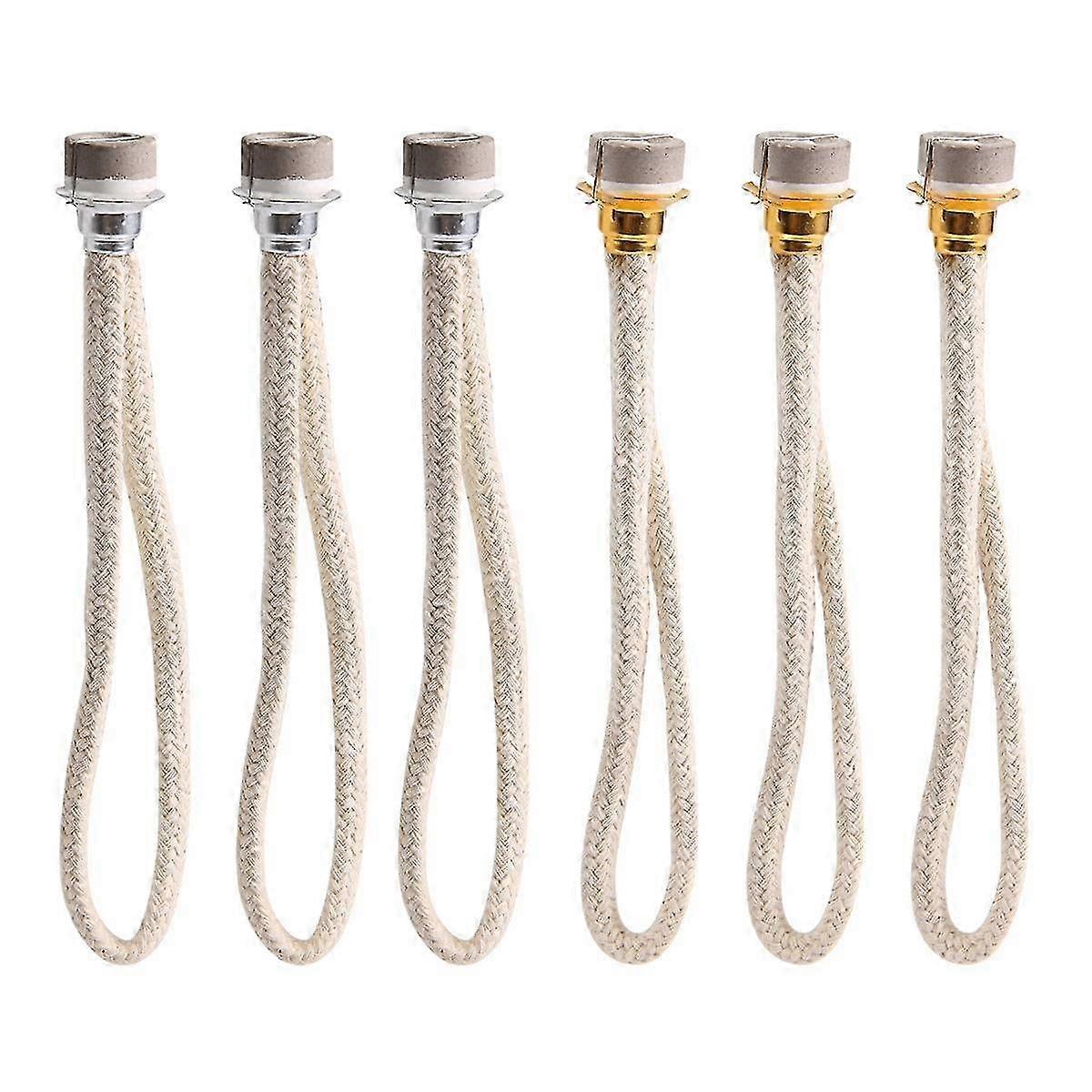 6Pcs Catalytic Oil Lamp Wick Replacement with Air Control 10cm