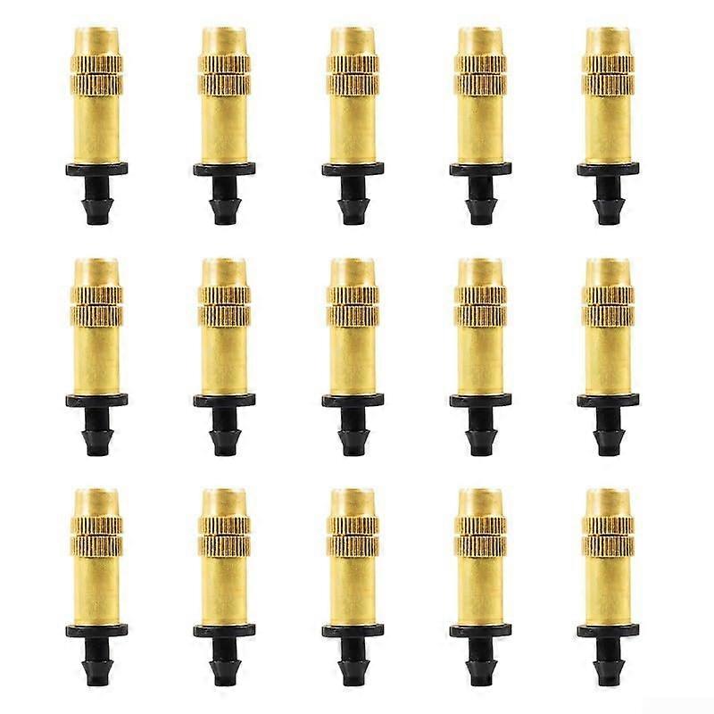 15PC Copper Nozzle Set For Garden Irrigation, Precise Water Distribution, 15 Piece Copper Nozzles, System Compatible