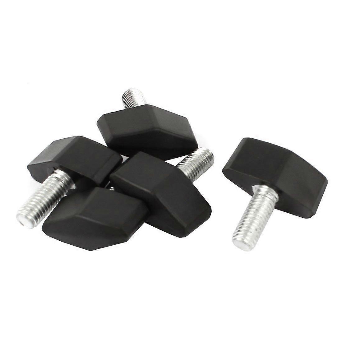 M8x20mm Adjustable Rotating Thread T Clamp Handle Screw Button - 5 Pack, Durable Steel, Versatile for Various Applications