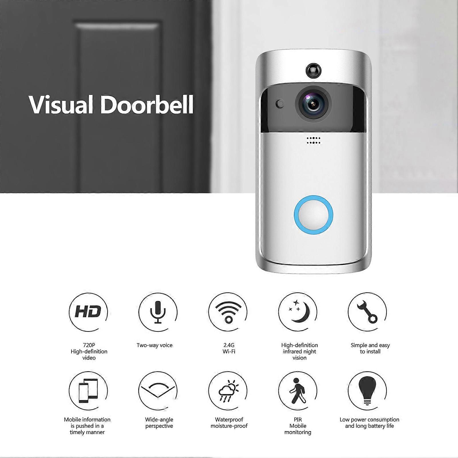Domestic-Use Intelligent WIFI Visual Doorbell No-Wire WIFI Remote Voice Intercom Monitoring High Definition Doorbell