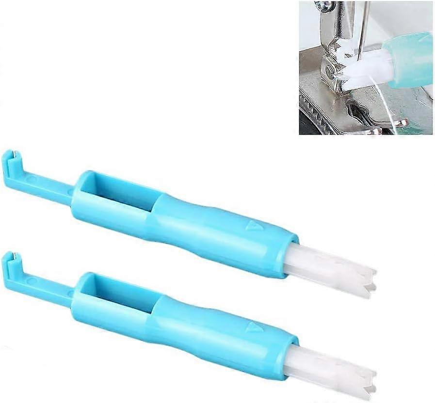 Needle Threader for Sewing Machine, 2 Pieces Automatic Plastic Needle Threader Home Sewing Machine Threading Tools Blue 7.5cm, Superma