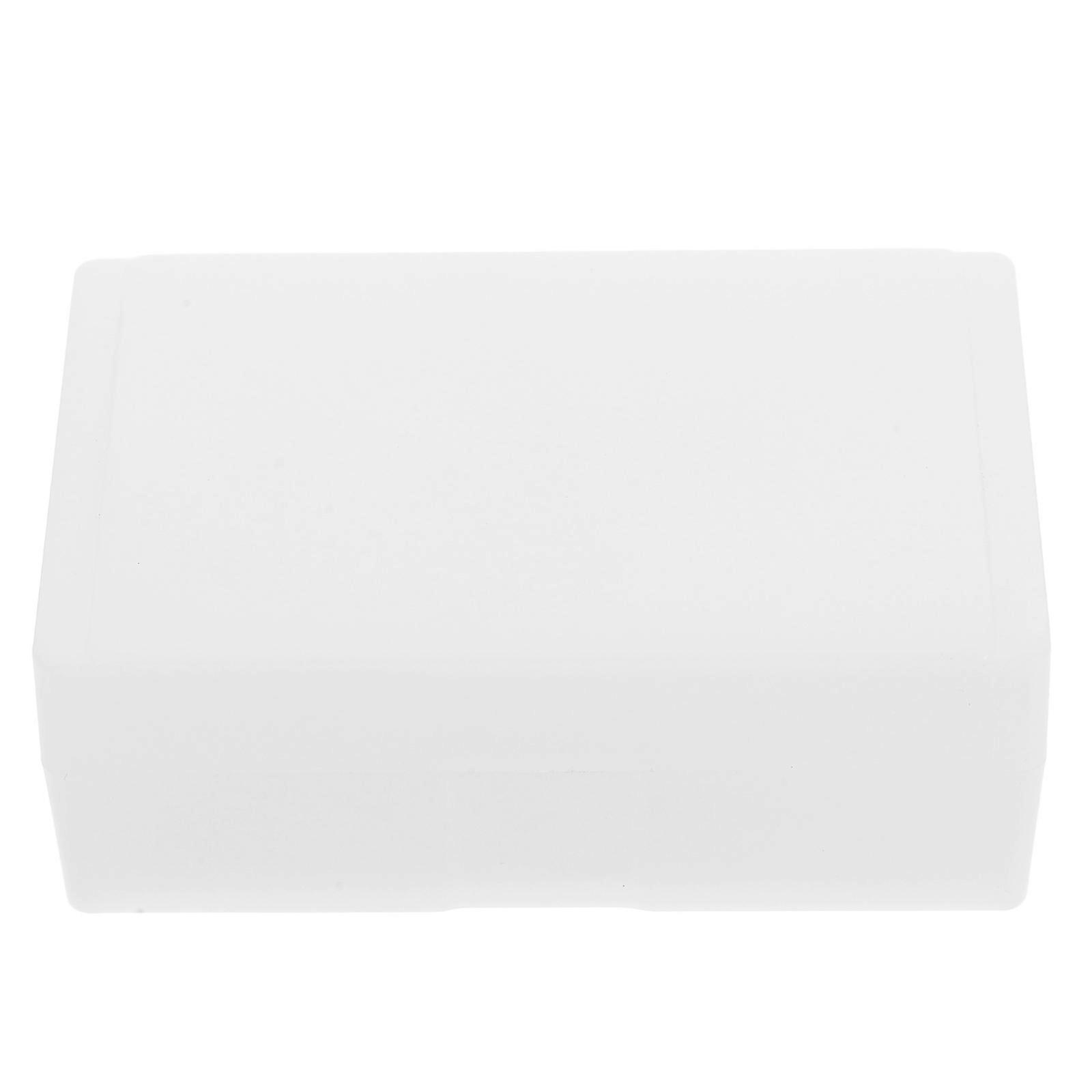White Plastic Slide Organizer for Laboratory Use with Lid and Large Capacity Storage Box 12.5 x 8.2 x 3.1 inches