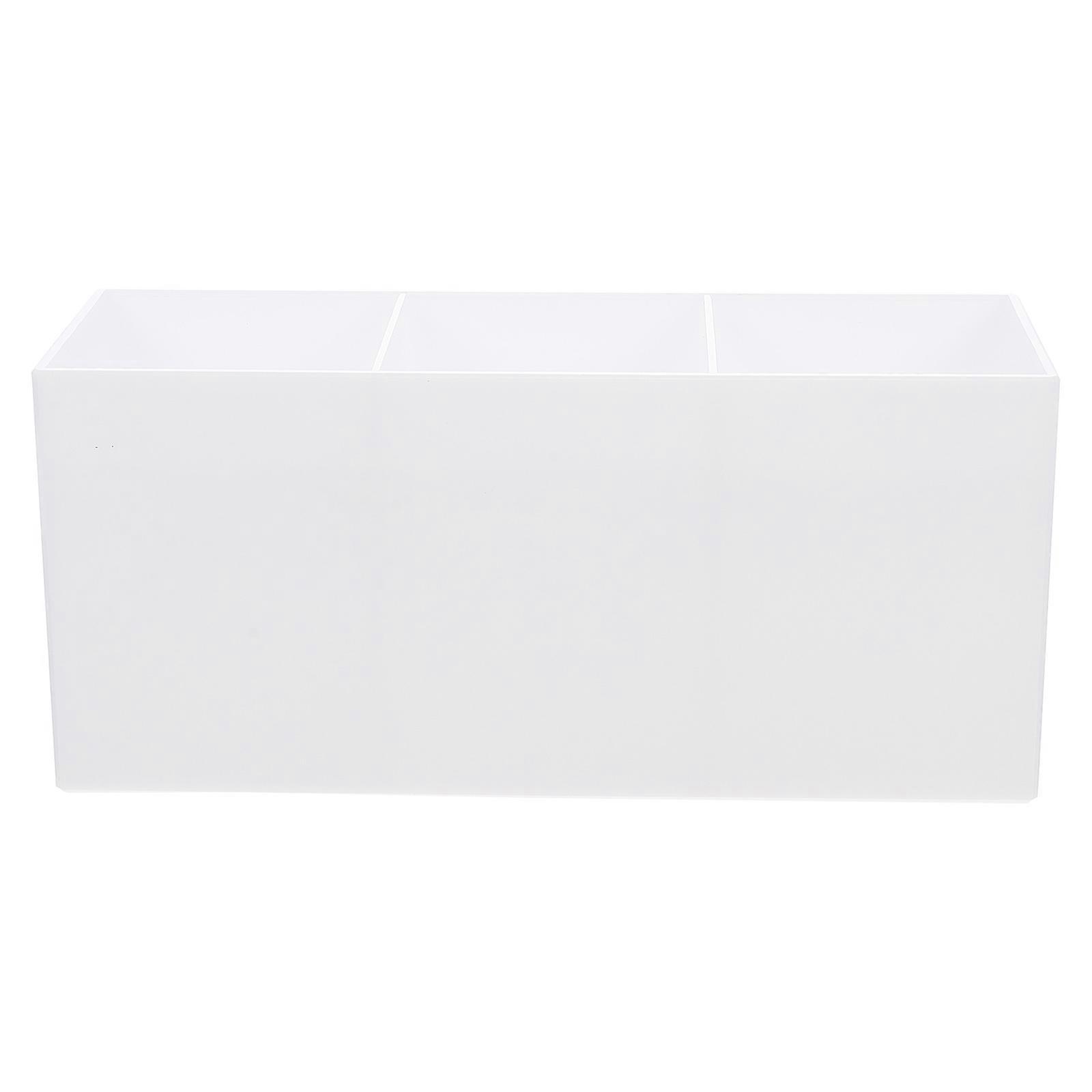 Makeup Brush Holder Sundries Storage Box for Desk Organization White 1Pcs