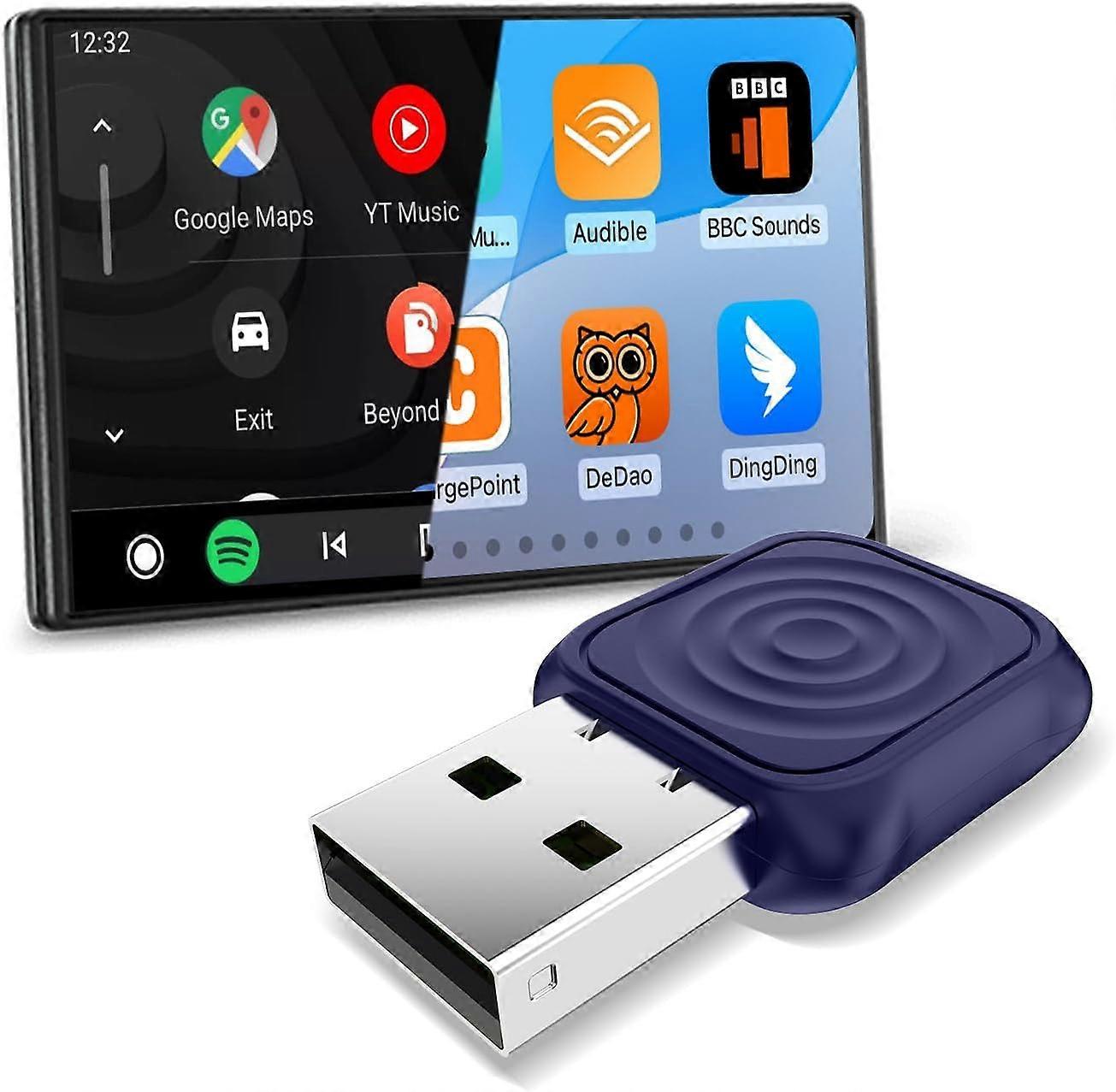 2025 Neuestes Modell MiNi Ultra Wireless CarPlay & Android Auto Adapter - Plug & Play USB-A / USB-C Upgrade für kabelgebundene Autos | behält das OEM-Mikrofon bei,