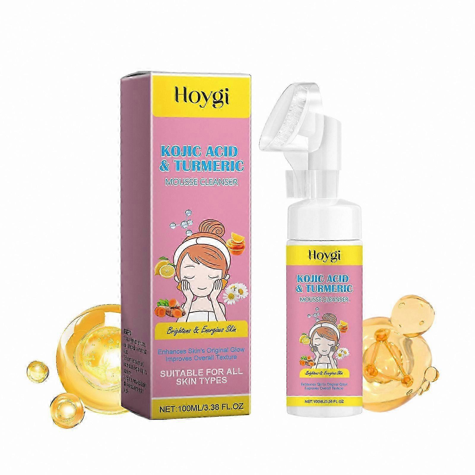 Turmeric & Kojic Acid Mousse Cleanser for Deep Facial Cleansing, 100ml Face Wash Solution