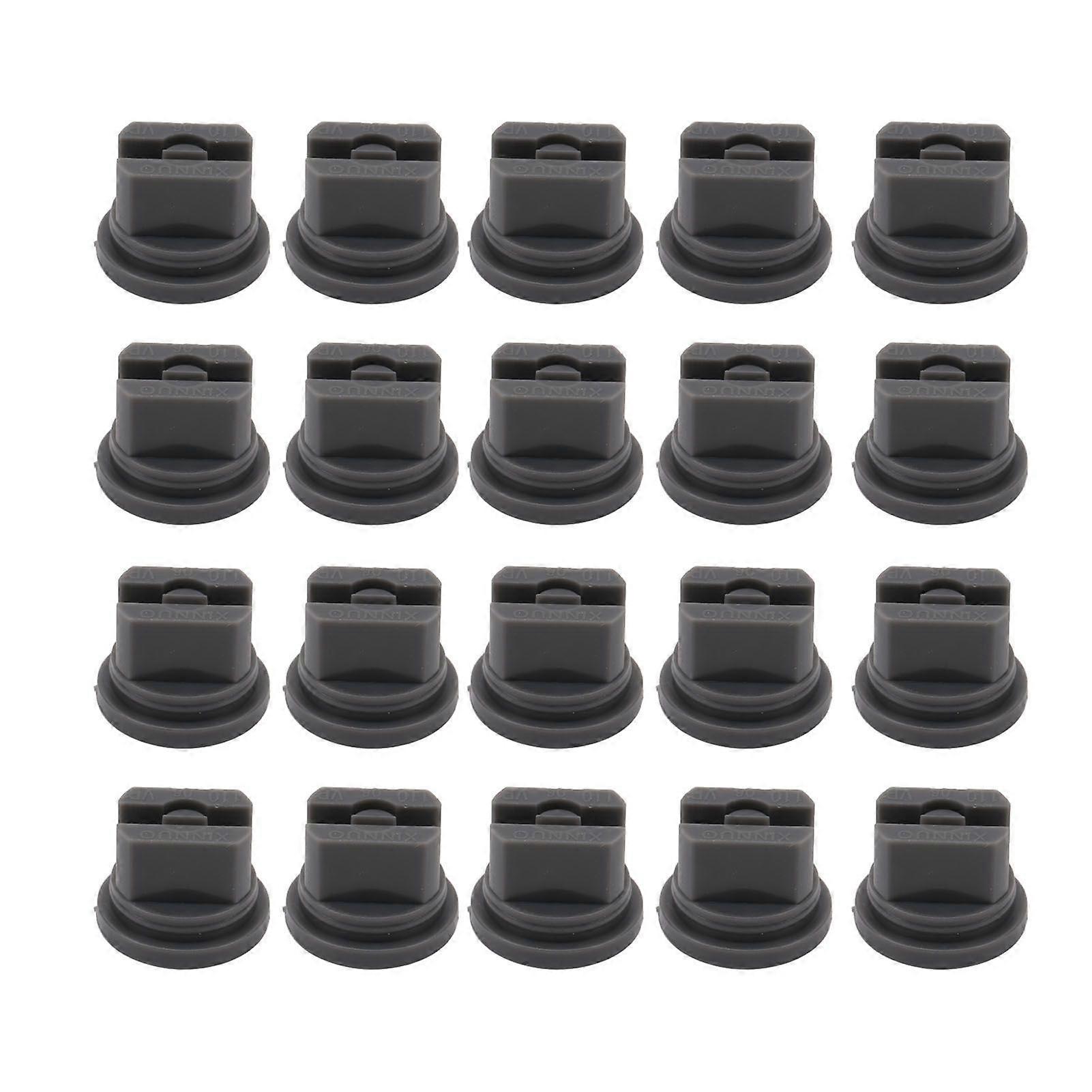 20 Pcs Flat Fan Spray Tip Uniform Spray Distribution 110 Degree Agricultural Sprayer Atomizing Nozzle 30.2mm Bore Diameter