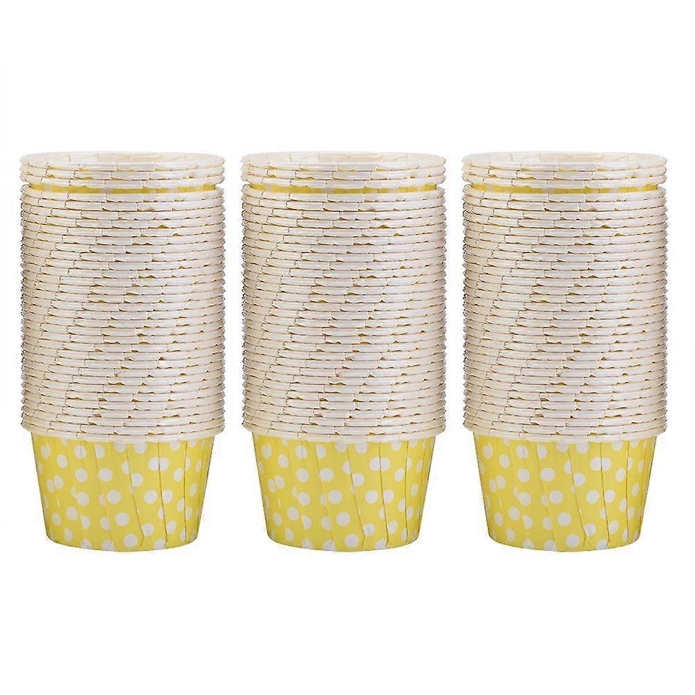 100PCS Mini Cupcake Liners Paper Round Cake Baking Cups Muffin Cases Home Party Wedding Yellow