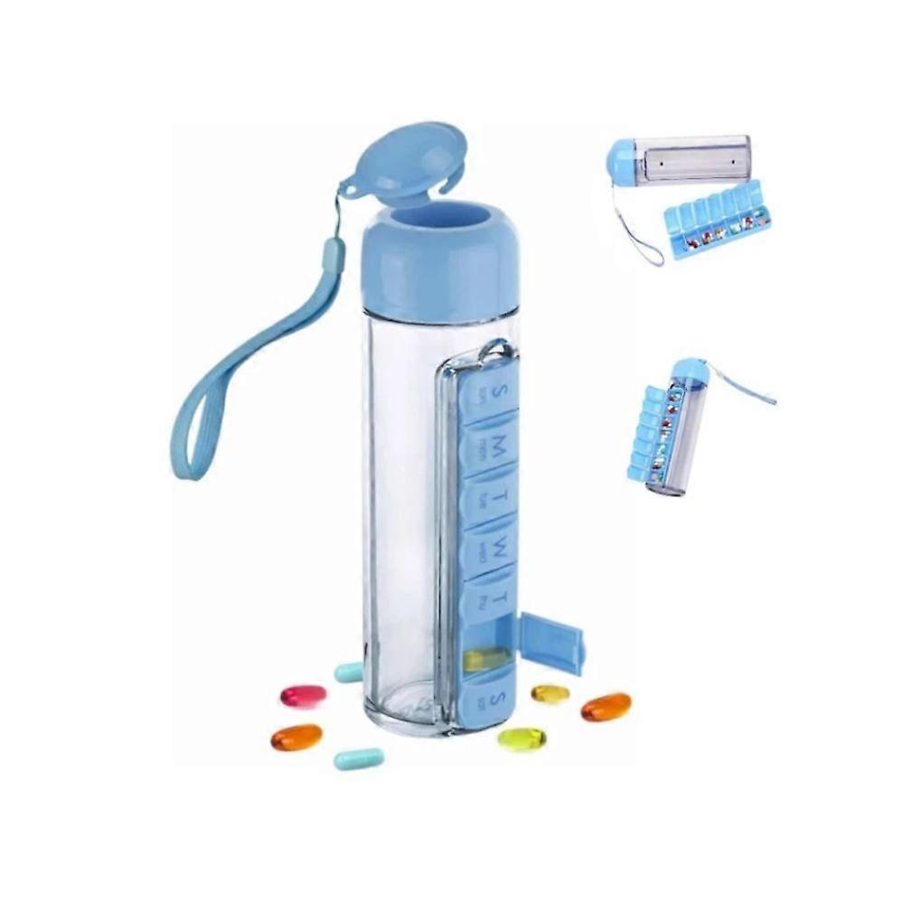 Myvita 7-Day Water Bottle Organizer,Water Bottles with Pill Storage,Pill Tracker