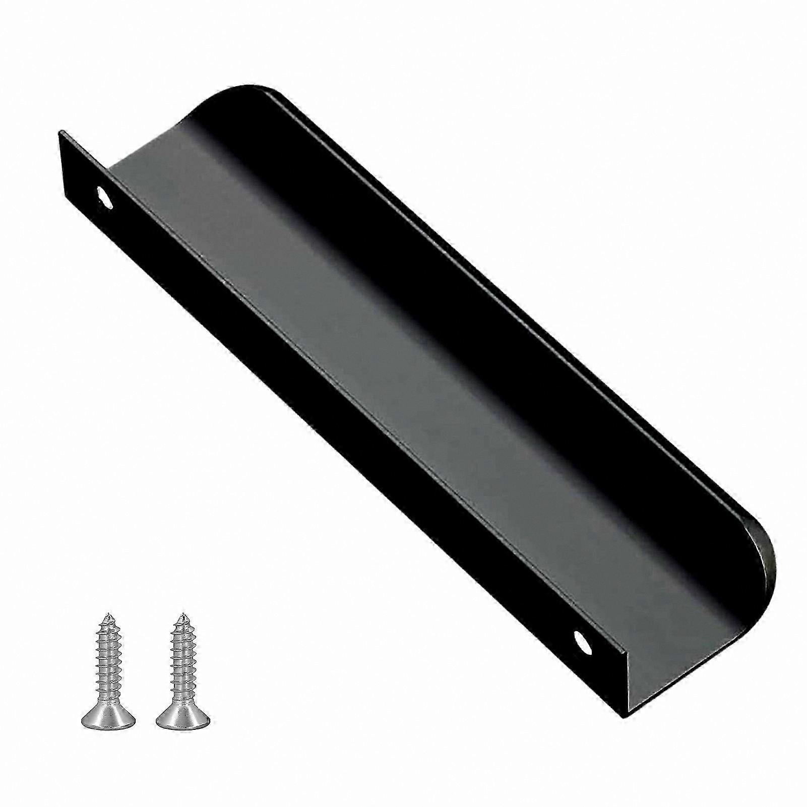 Concealed Cabinet Handle with Rounded Edge - Rustproof Polished Finger Pull Design