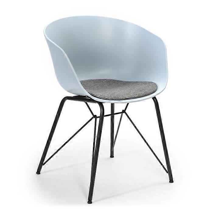 Cadeira de jantar Alba Blue, assento acolchoado